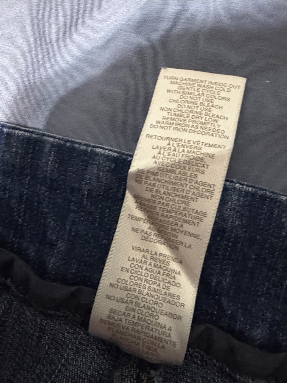 Avon Dark Blue Cropped Women’s Jeans elastic waist and stretch jeans XL 14/16 - Picture 3 of 5